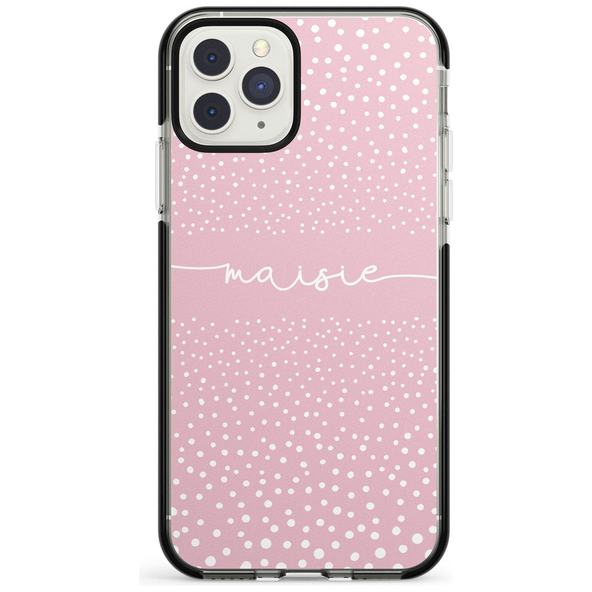 Custom Pink Dots iPhone Case  Black Impact Custom Phone Case - Case Warehouse