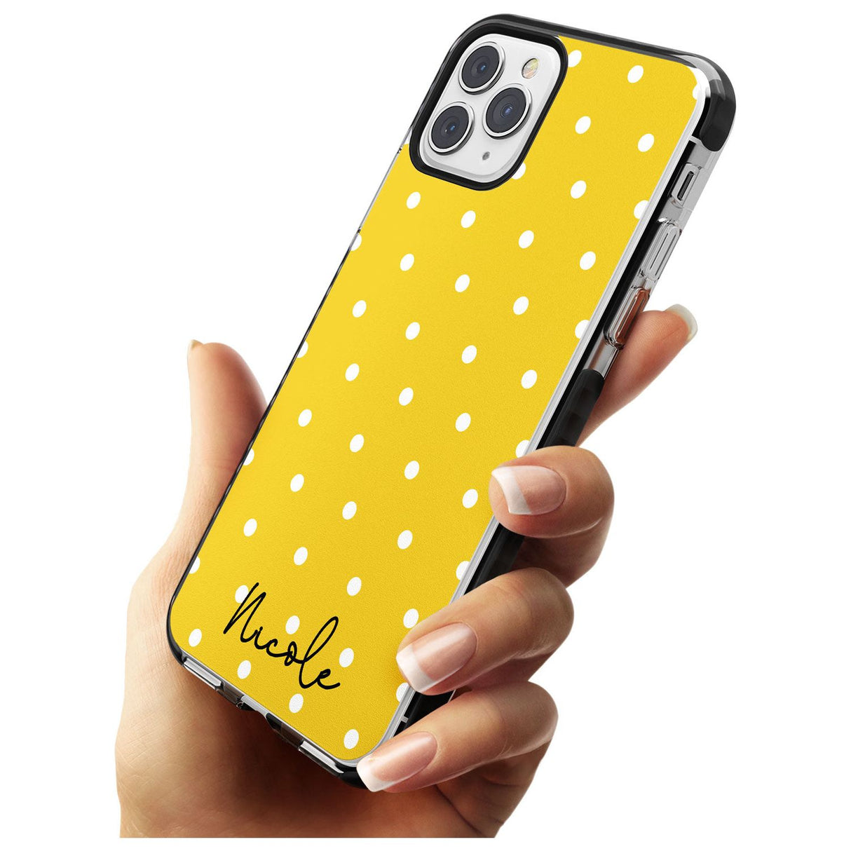 Custom Yellow Polka Dot iPhone Case   Custom Phone Case - Case Warehouse