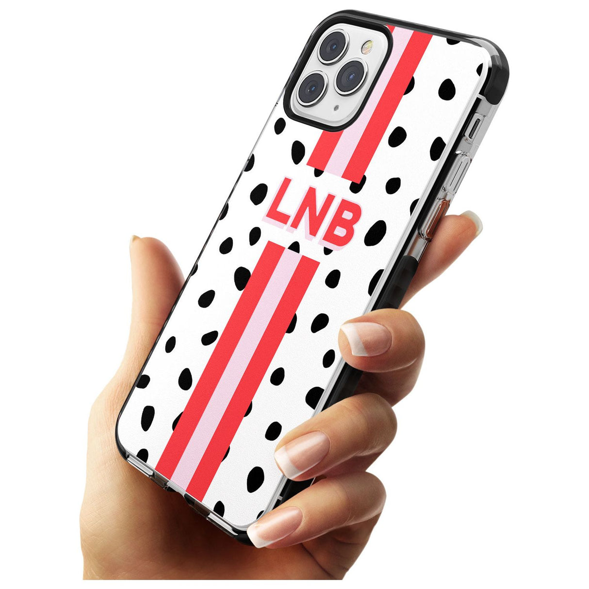 Custom Polka & Pink Stripe iPhone Case   Custom Phone Case - Case Warehouse