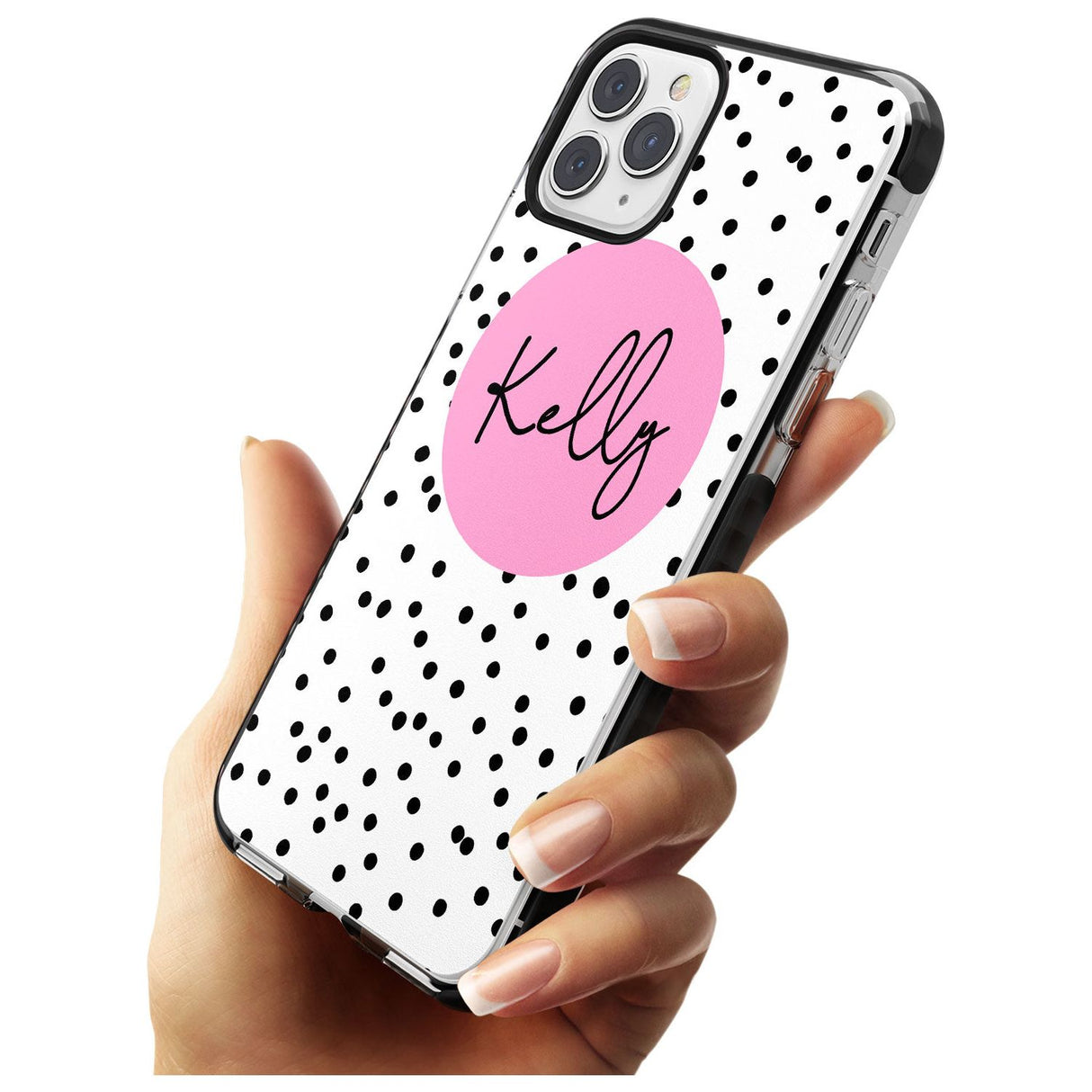 Pink Circle & Dots iPhone Case   Custom Phone Case - Case Warehouse