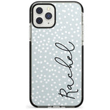 Vertical Cursive & Dots iPhone Case  Black Impact Custom Phone Case - Case Warehouse