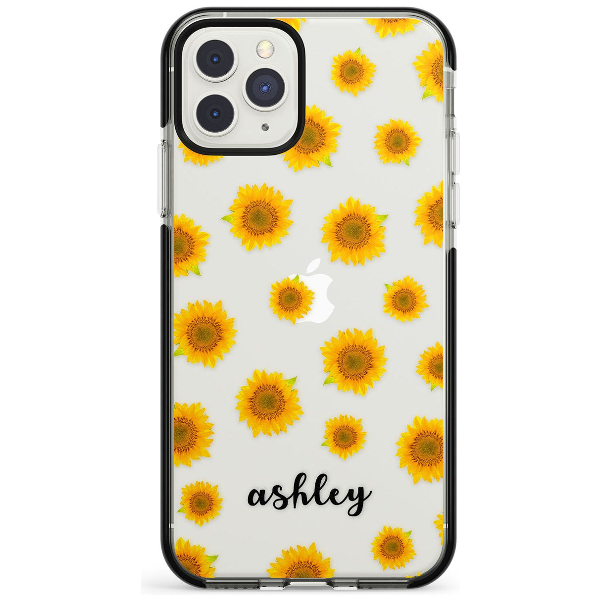 Sunflowers & Cursive iPhone Case  Black Impact Custom Phone Case - Case Warehouse