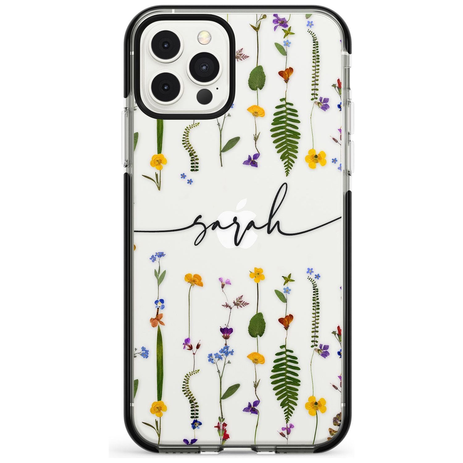 Custom Wildflower Lines Pink Fade Impact Phone Case for iPhone 11