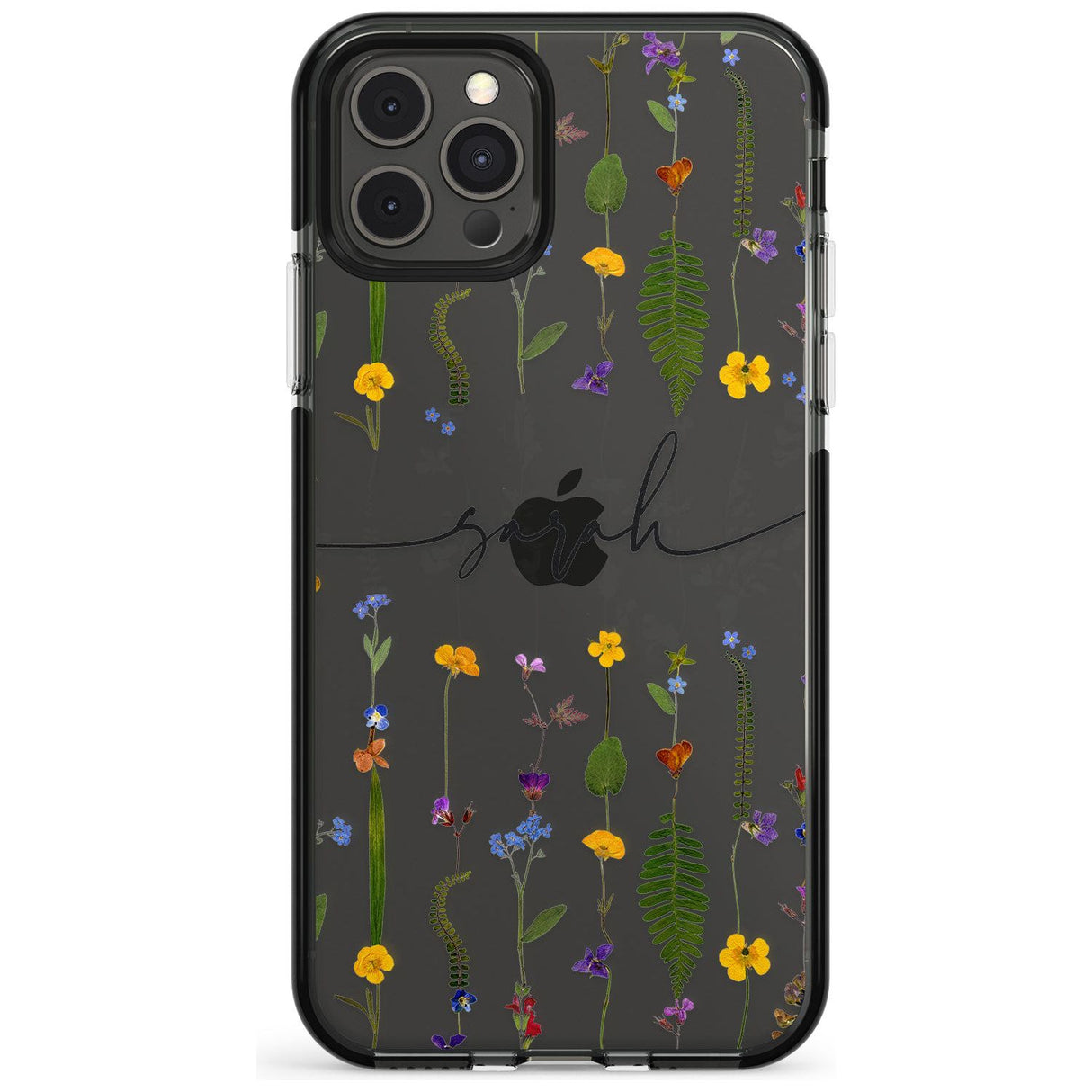 Custom Wildflower Lines Pink Fade Impact Phone Case for iPhone 11