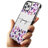 Custom Violet Flowers Pink Fade Impact Phone Case for iPhone 11