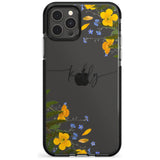 Custom Ferns & Flowers Pink Fade Impact Phone Case for iPhone 11