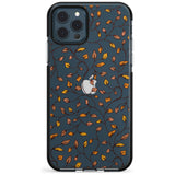 Personalised Autumn Leaves Pattern Black Impact Phone Case for iPhone 11