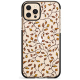 Personalised Autumn Leaves Pattern Black Impact Phone Case for iPhone 11