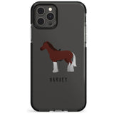 Personalised Brown Horse Black Impact Phone Case for iPhone 11