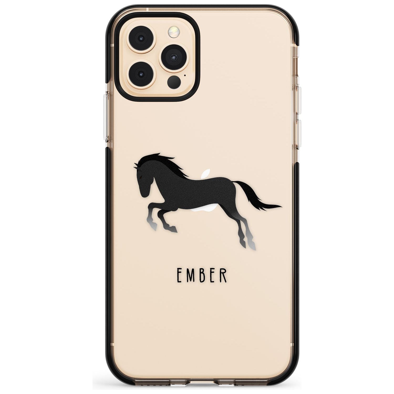 Personalised Black Horse Black Impact Phone Case for iPhone 11