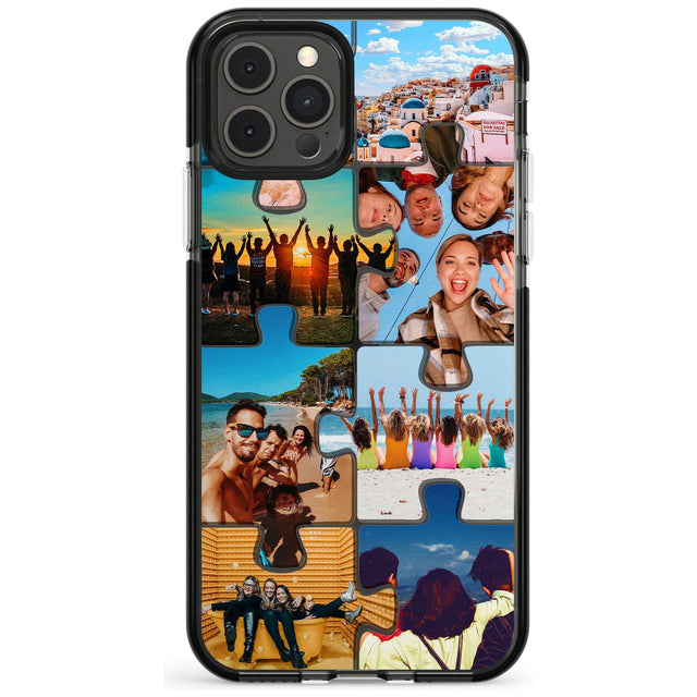 Personalised Jigsaw Photo Grid Black Impact Phone Case for iPhone 11