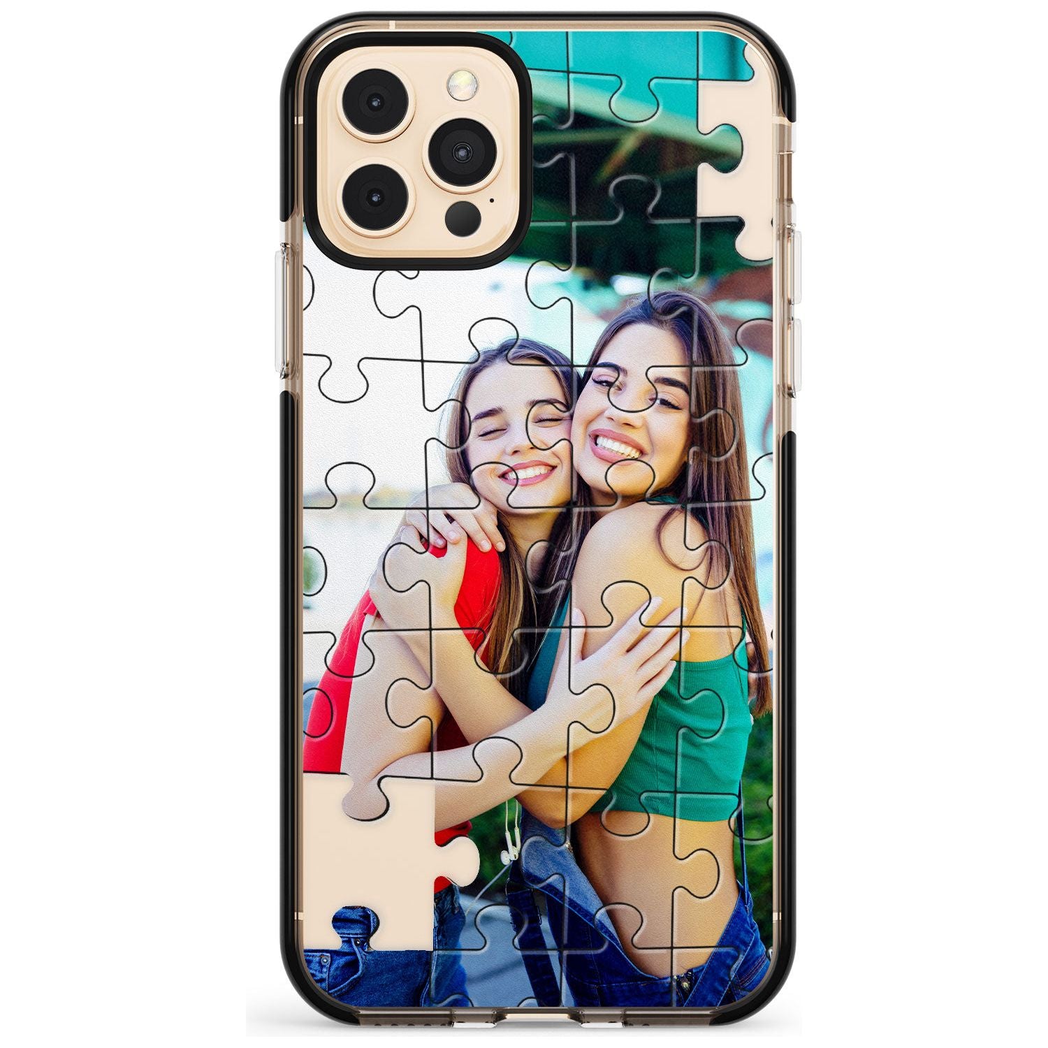 Personalised Jigsaw Puzzle Photo Black Impact Phone Case for iPhone 11