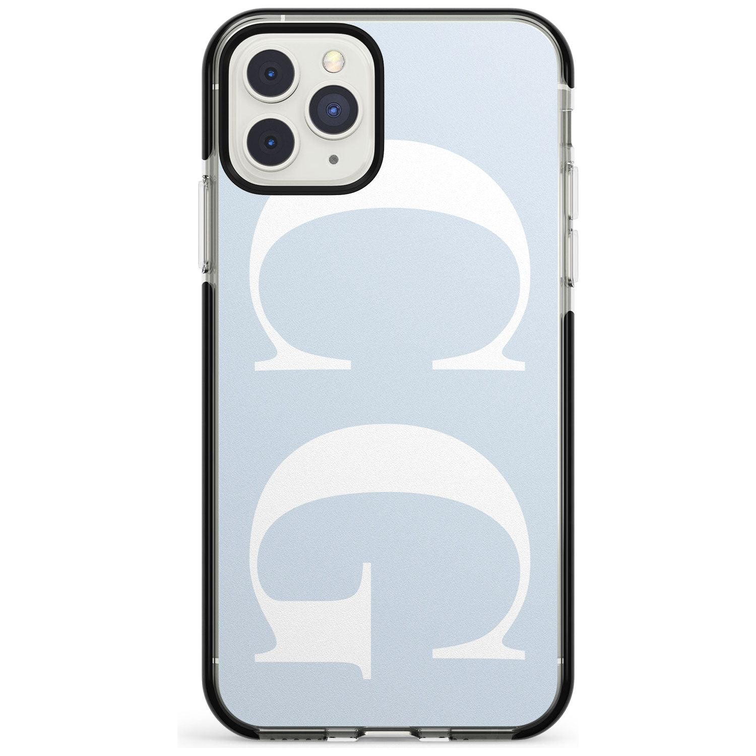 White & Blue Personalised iPhone Case  Black Impact Custom Phone Case - Case Warehouse