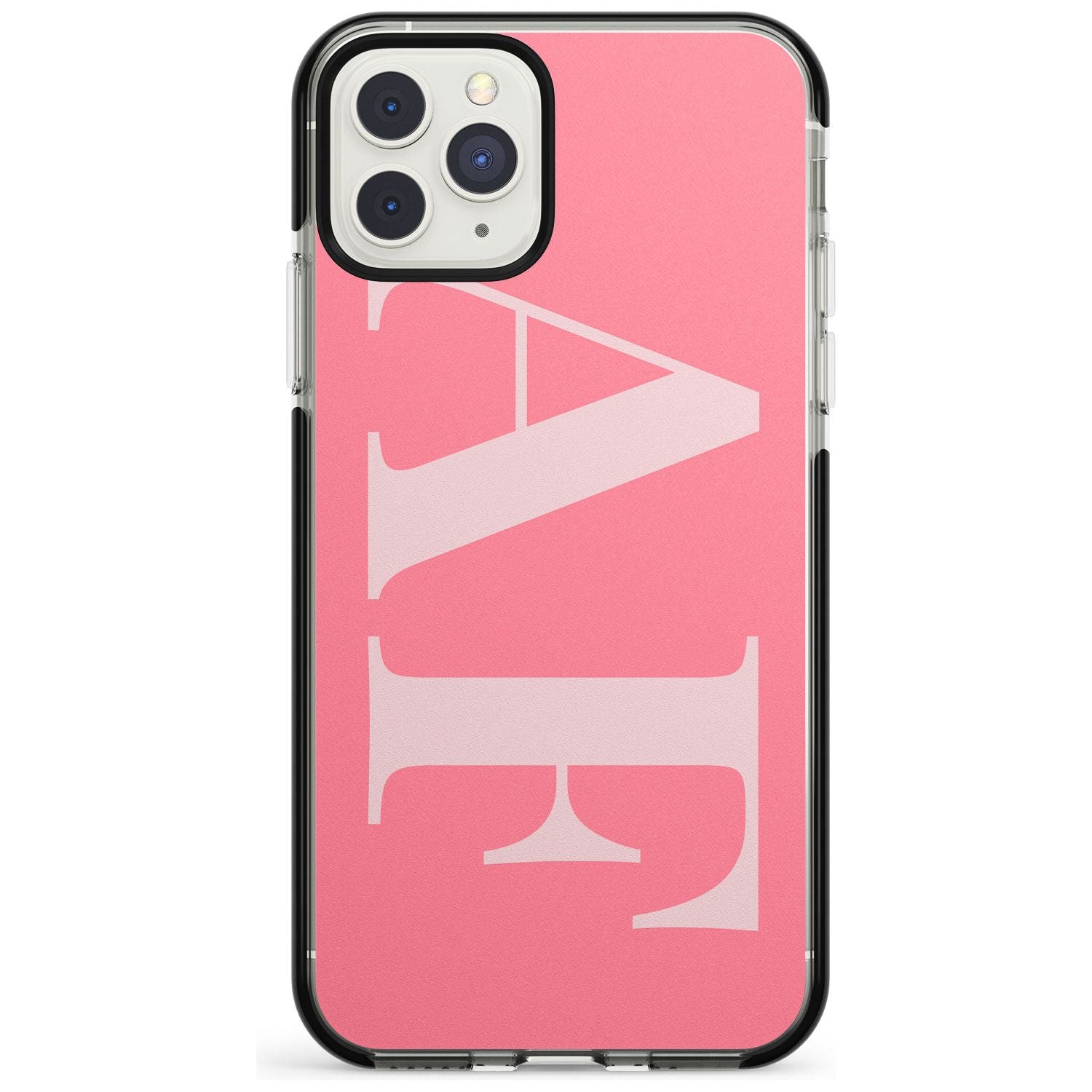 Light & Dark Pink Personalised iPhone Case  Black Impact Custom Phone Case - Case Warehouse