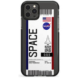 Personalised NASA Boarding Pass (Light) Black Impact Phone Case for iPhone 11