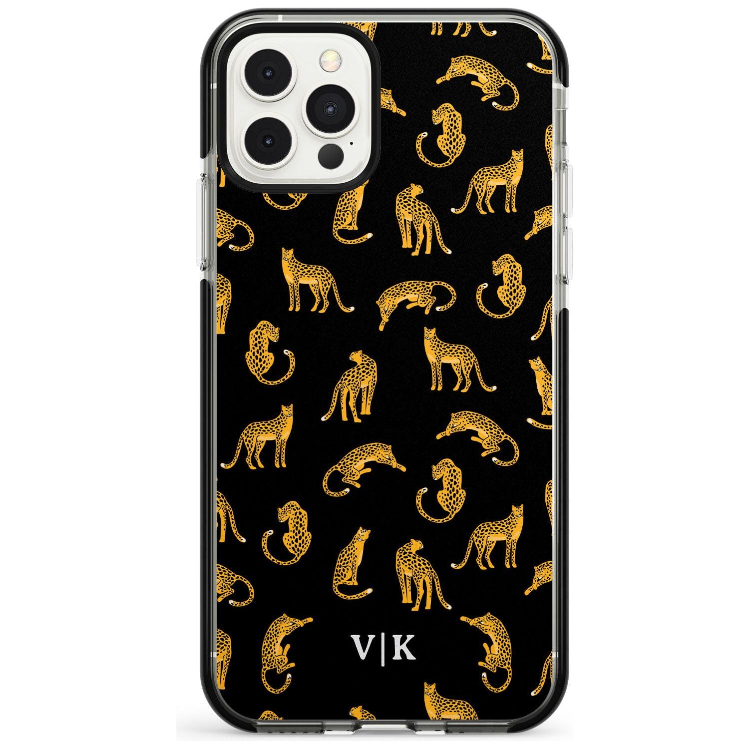 Personalised Cheetah Pattern: Black Pink Fade Impact Phone Case for iPhone 11