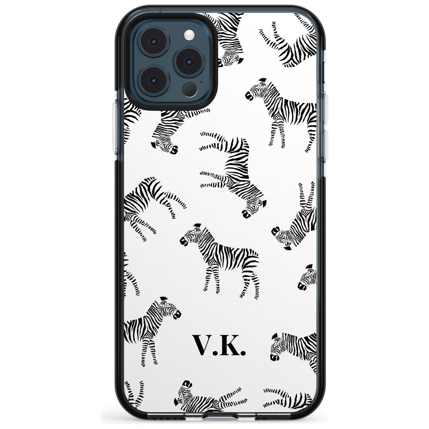 Personalised Zebra Pattern Pink Fade Impact Phone Case for iPhone 11