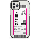 Saturn Custom Space Travel Ticket iPhone Case  Black Impact Custom Phone Case - Case Warehouse