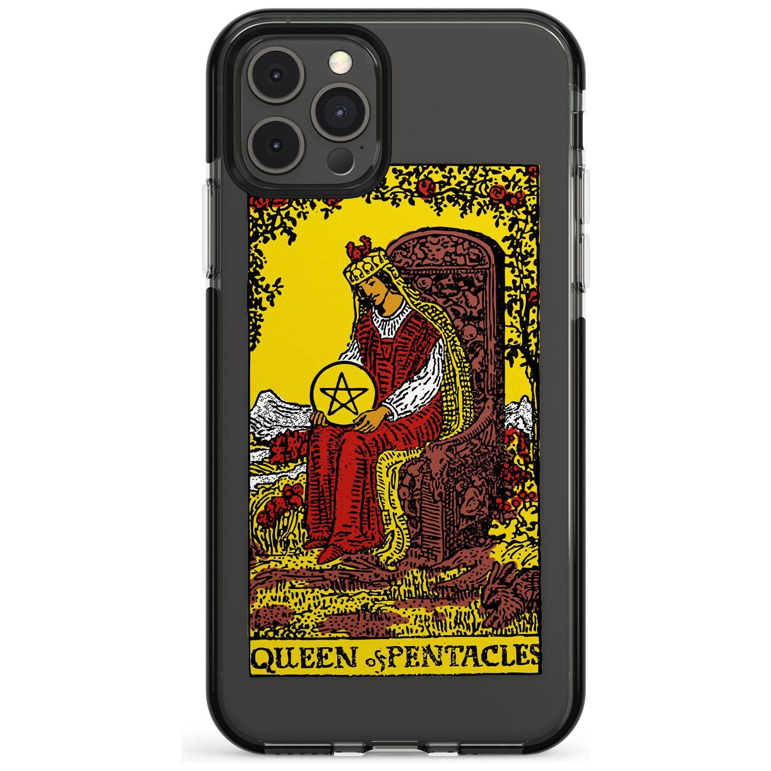 Queen of Pentacles Tarot Card - Colour Pink Fade Impact Phone Case for iPhone 11