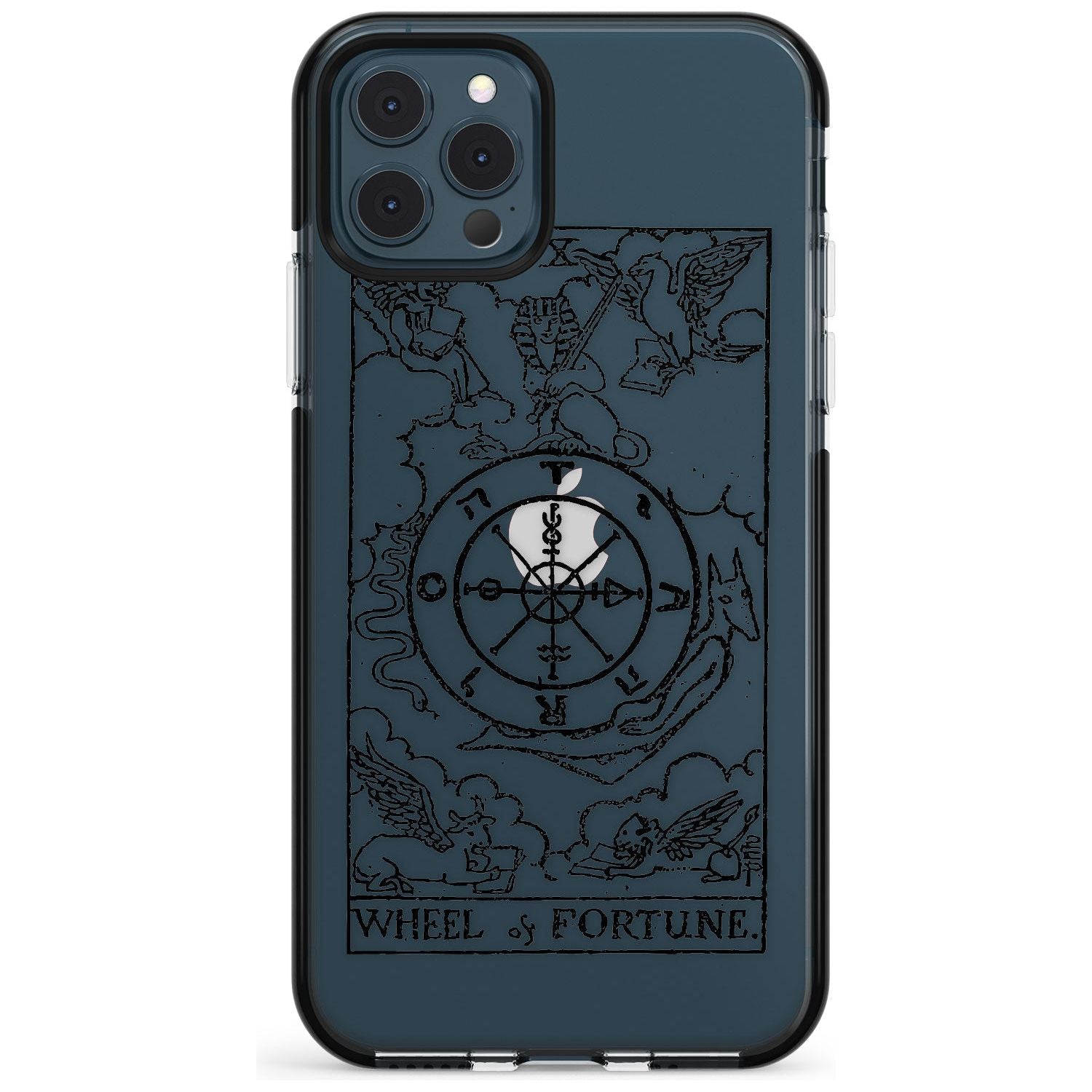 Wheel of Fortune Tarot Card - Transparent Pink Fade Impact Phone Case for iPhone 11