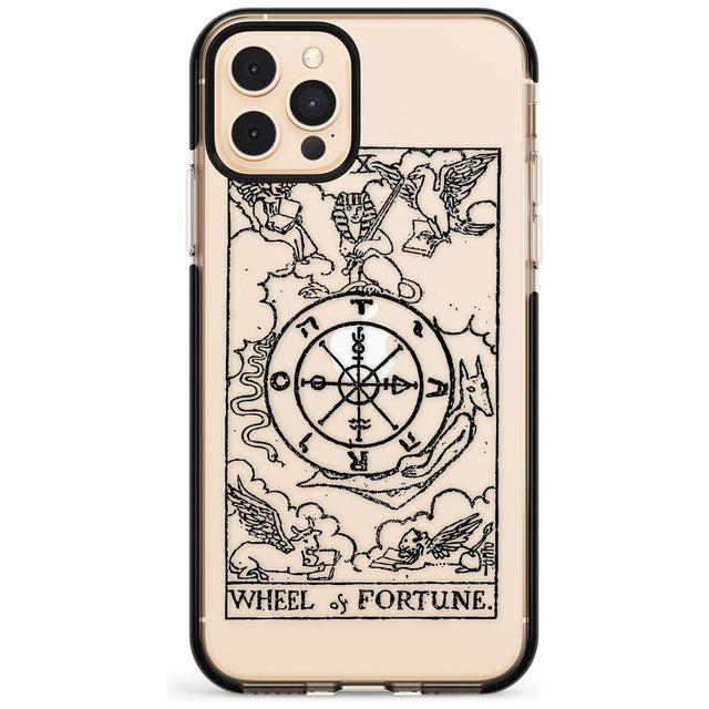 Wheel of Fortune Tarot Card - Transparent Pink Fade Impact Phone Case for iPhone 11