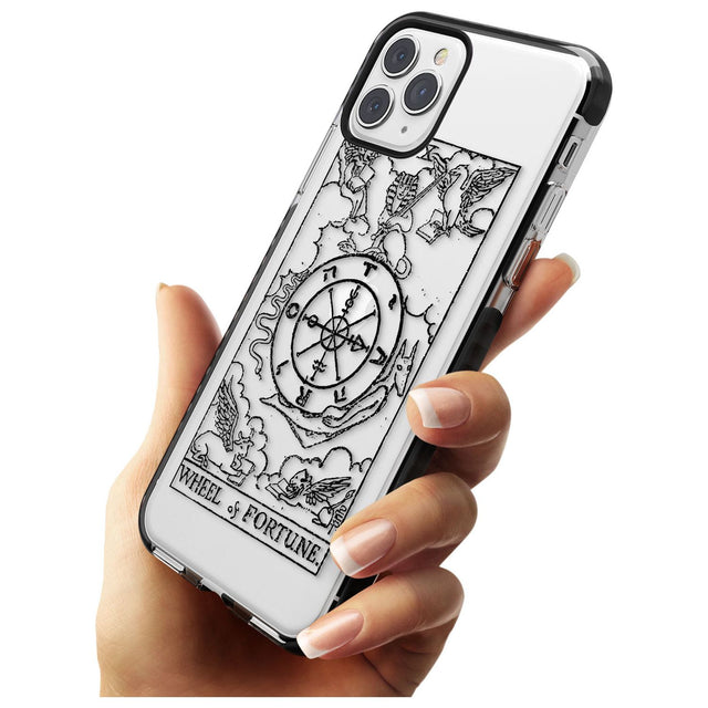 Wheel of Fortune Tarot Card - Transparent Pink Fade Impact Phone Case for iPhone 11