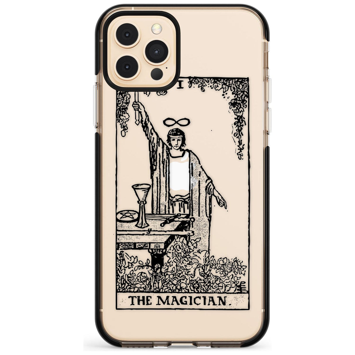 The Magician Tarot Card - Transparent Pink Fade Impact Phone Case for iPhone 11