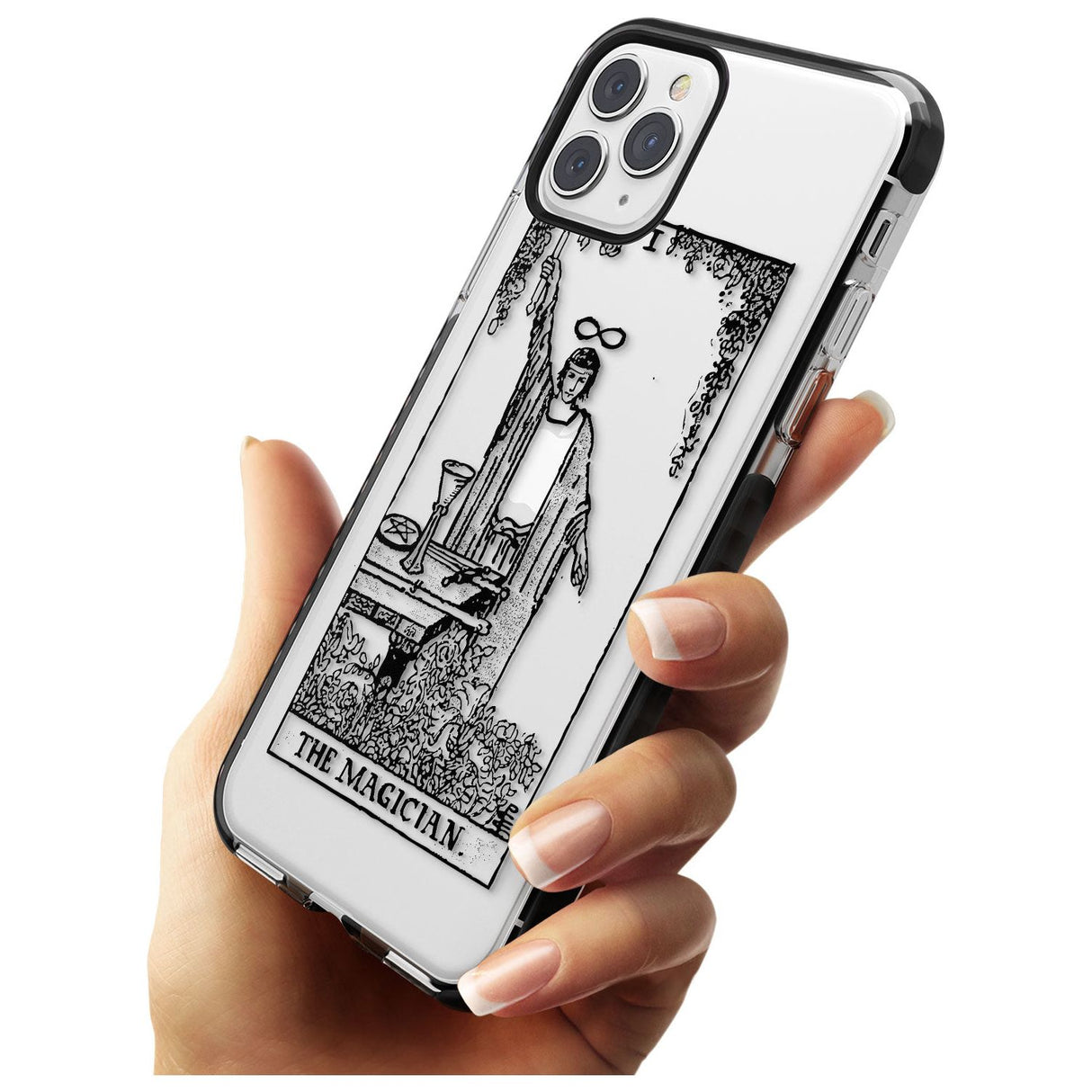 The Magician Tarot Card - Transparent Pink Fade Impact Phone Case for iPhone 11