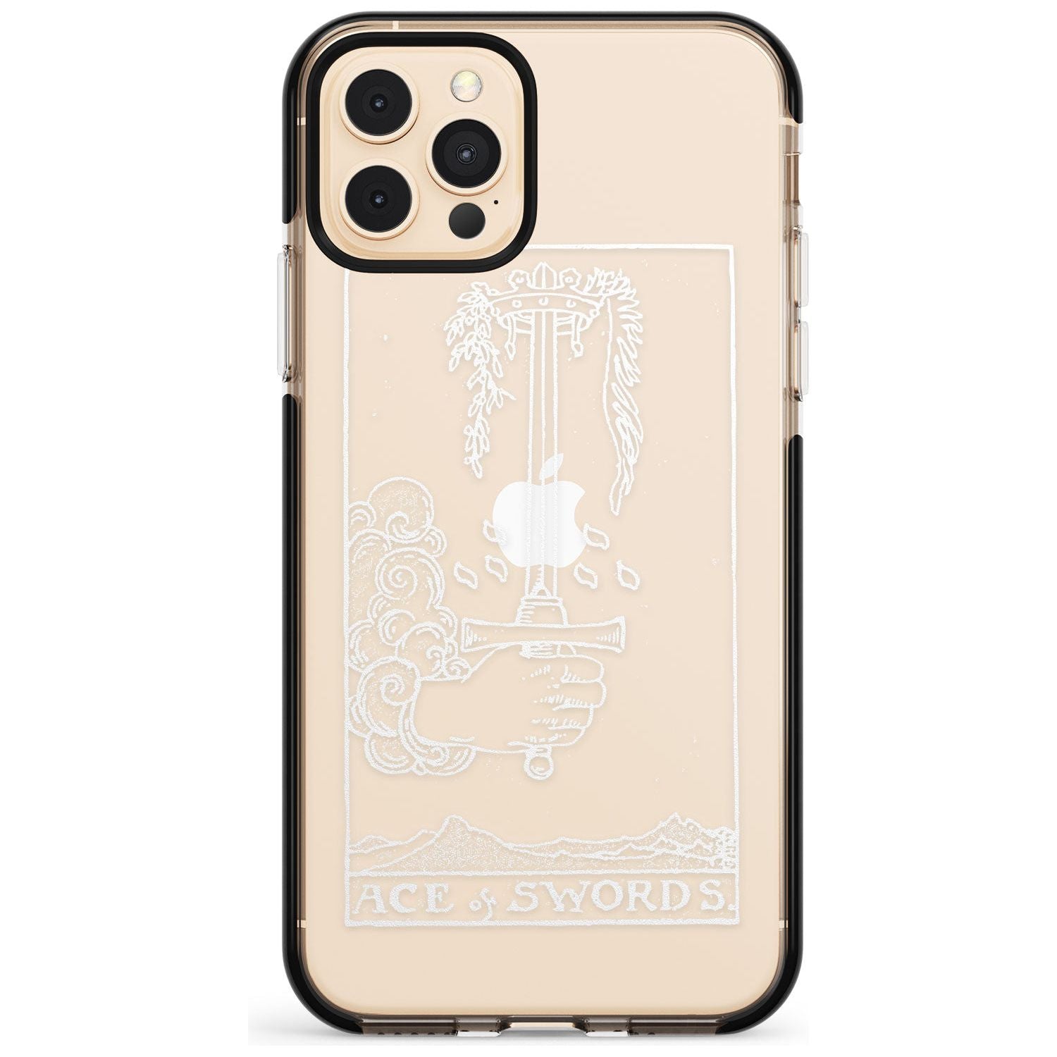 Ace of Swords Tarot Card - White Transparent Pink Fade Impact Phone Case for iPhone 11