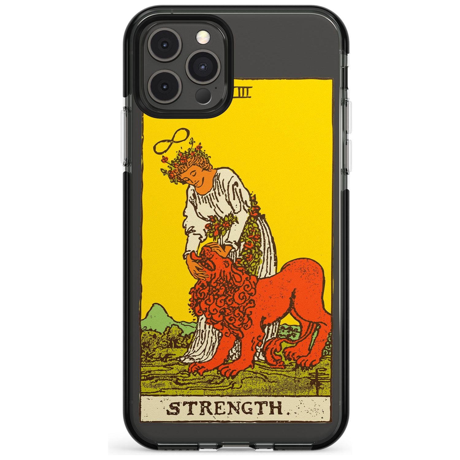 Strength Tarot Card - Colour Pink Fade Impact Phone Case for iPhone 11