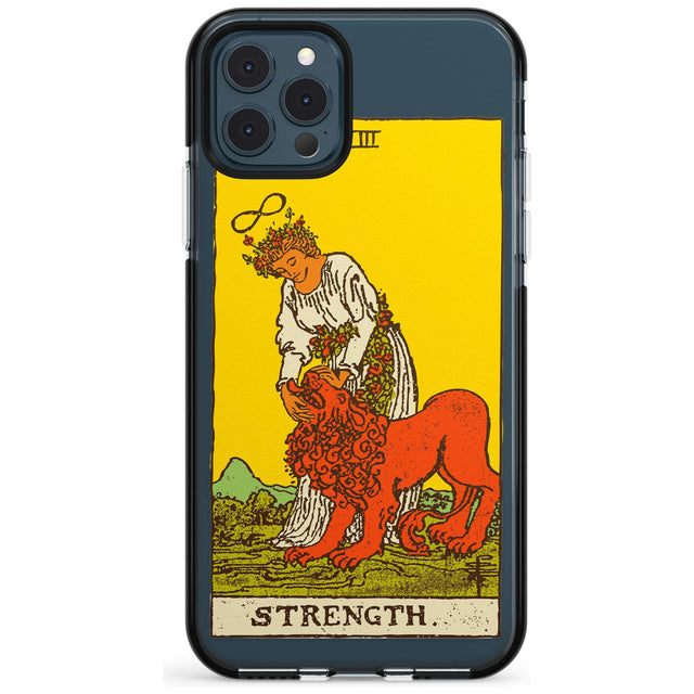 Strength Tarot Card - Colour Pink Fade Impact Phone Case for iPhone 11