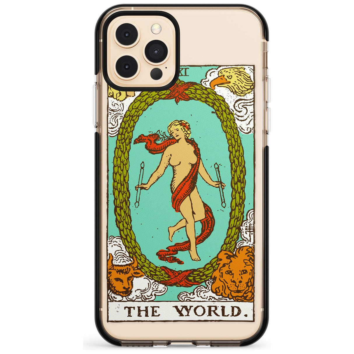 The World Tarot Card - Colour Pink Fade Impact Phone Case for iPhone 11