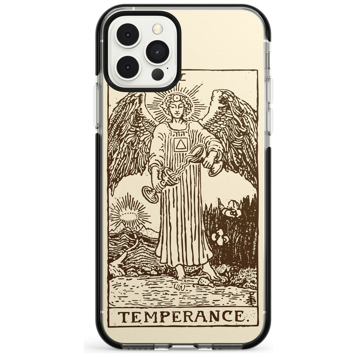 Temperance Tarot Card - Solid Cream Pink Fade Impact Phone Case for iPhone 11