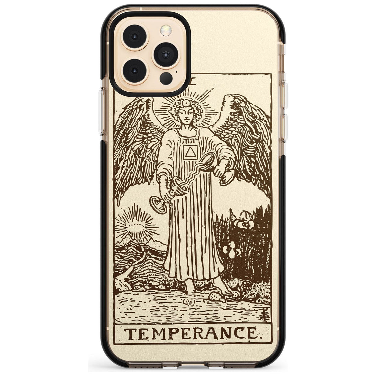 Temperance Tarot Card - Solid Cream Pink Fade Impact Phone Case for iPhone 11