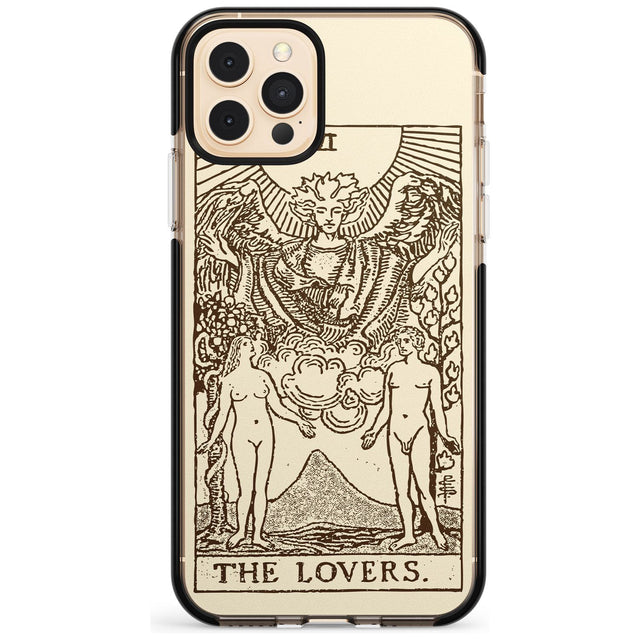 The Lovers Tarot Card - Solid Cream Pink Fade Impact Phone Case for iPhone 11