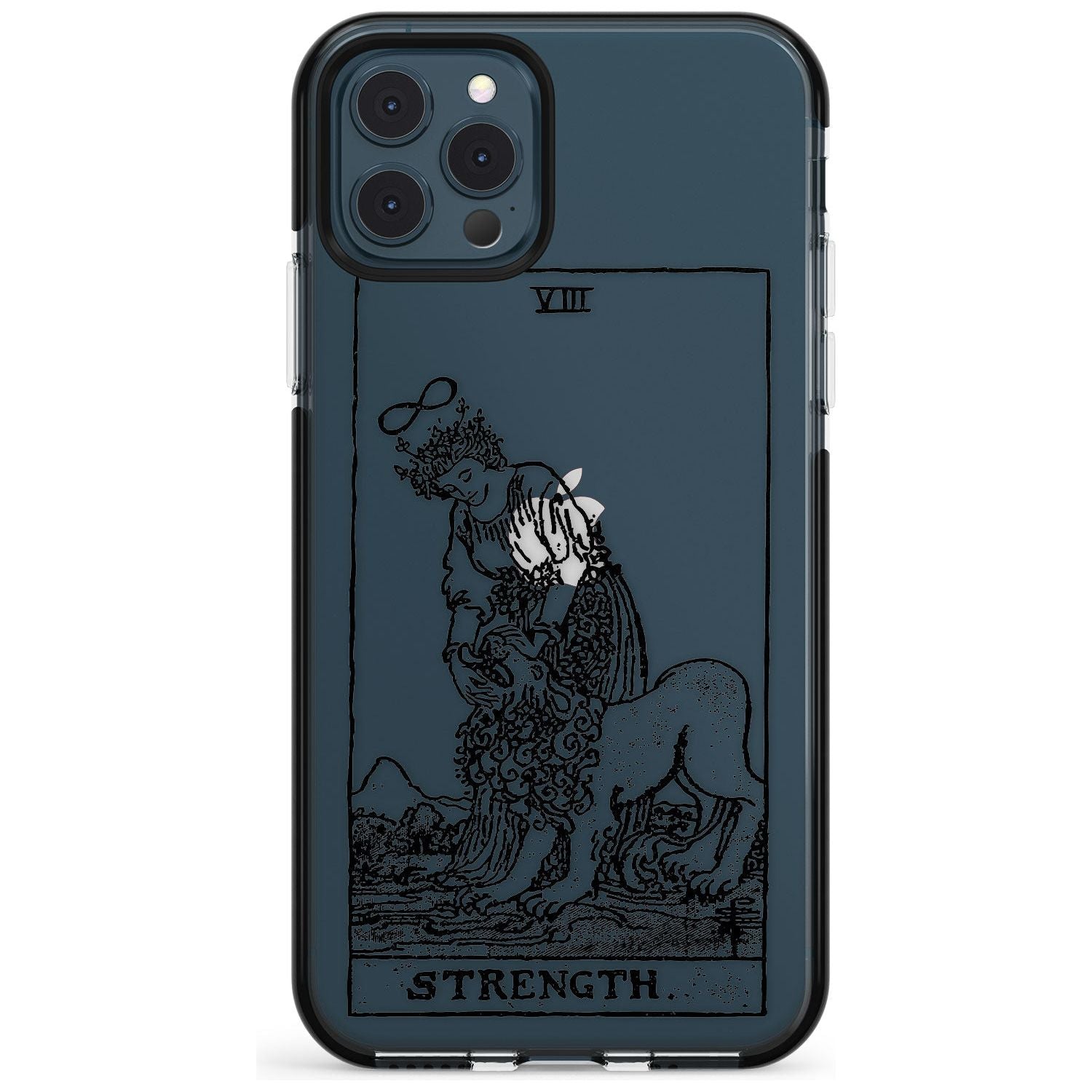 Strength Tarot Card - Transparent Pink Fade Impact Phone Case for iPhone 11