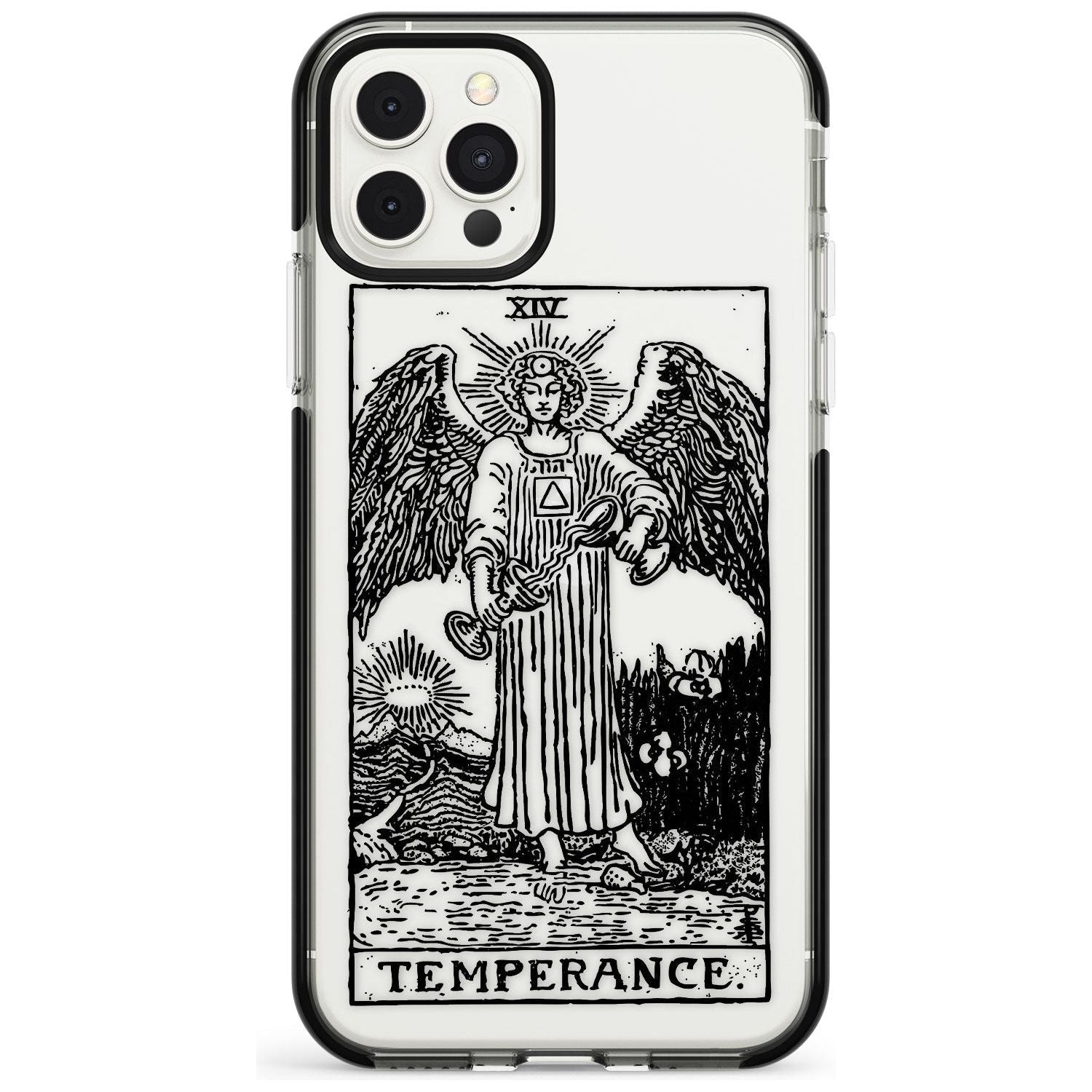 Temperance Tarot Card - Transparent Pink Fade Impact Phone Case for iPhone 11