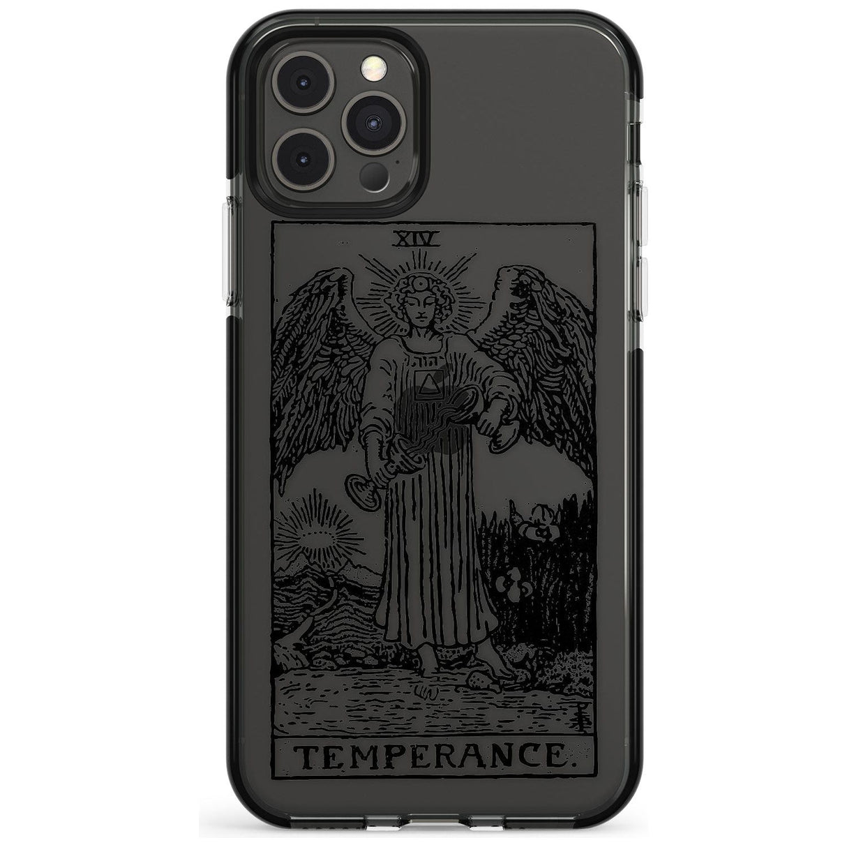 Temperance Tarot Card - Transparent Pink Fade Impact Phone Case for iPhone 11