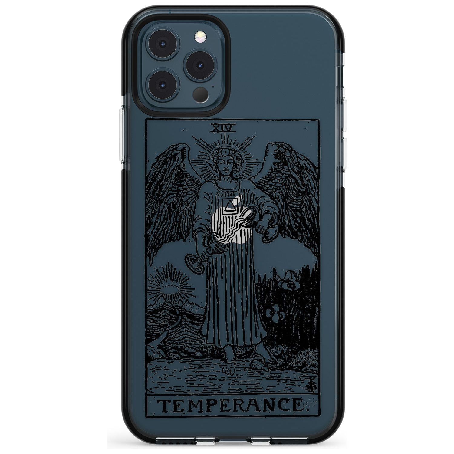 Temperance Tarot Card - Transparent Pink Fade Impact Phone Case for iPhone 11