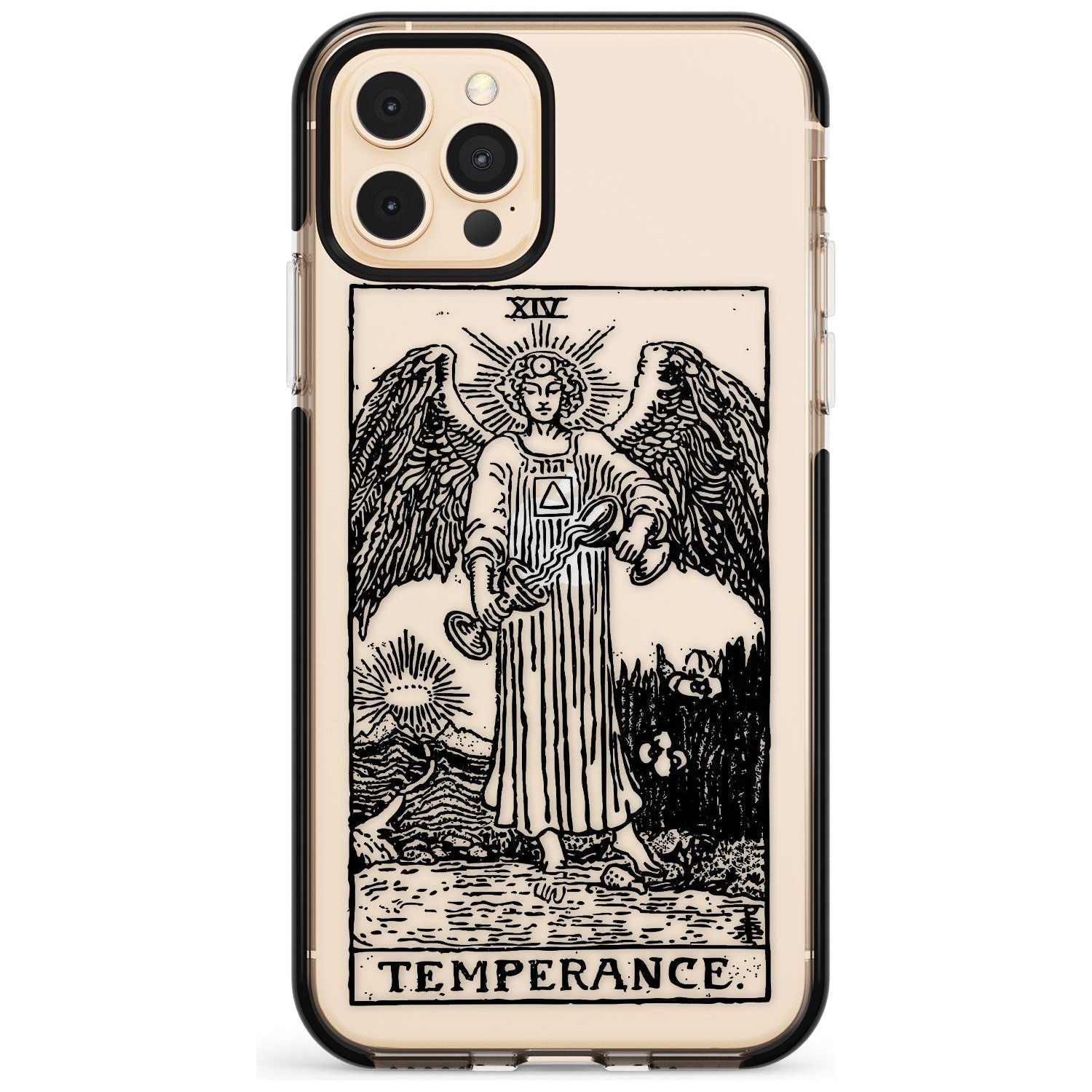 Temperance Tarot Card - Transparent Pink Fade Impact Phone Case for iPhone 11