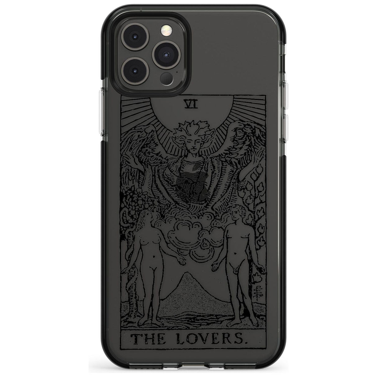 The Lovers Tarot Card - Transparent Pink Fade Impact Phone Case for iPhone 11