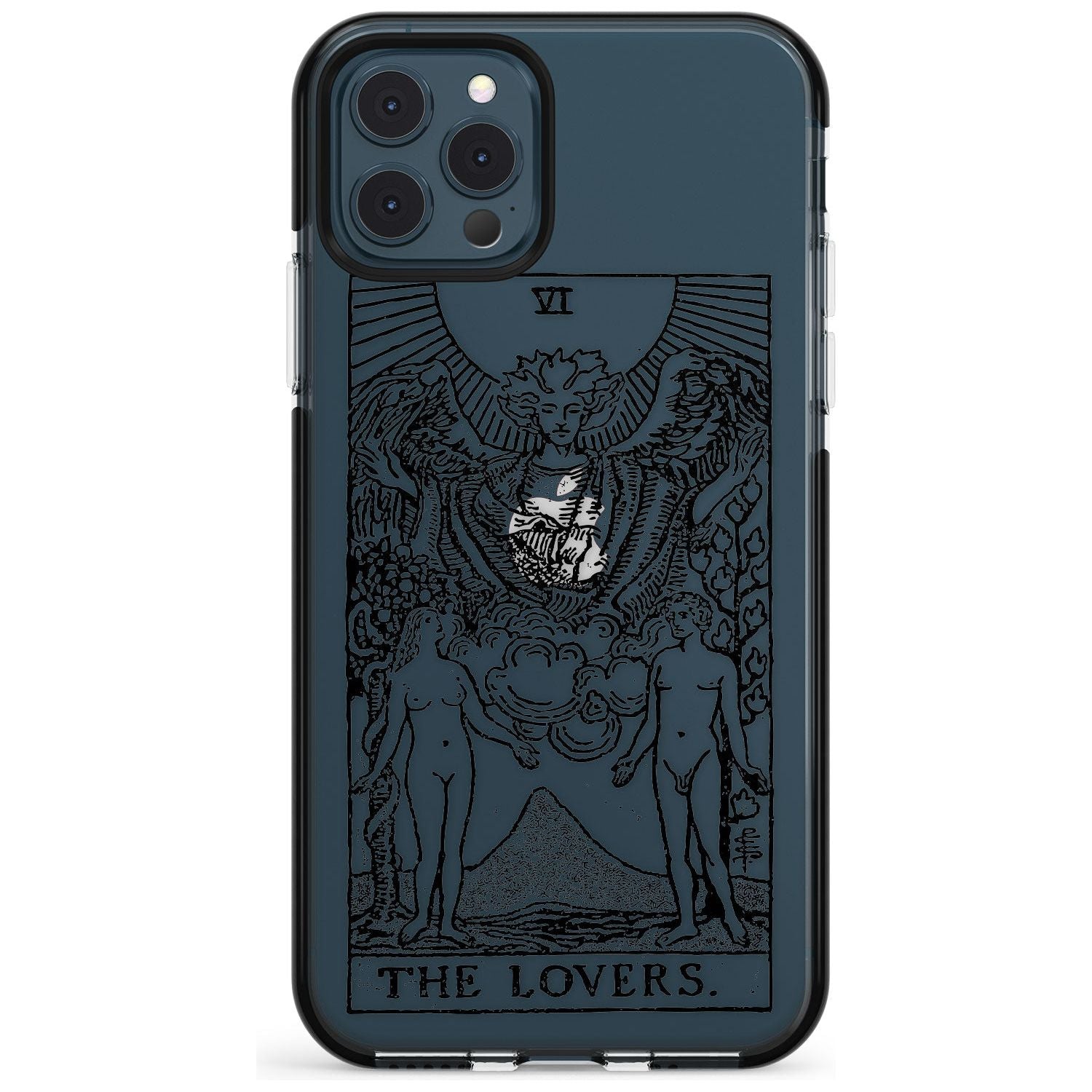 The Lovers Tarot Card - Transparent Pink Fade Impact Phone Case for iPhone 11