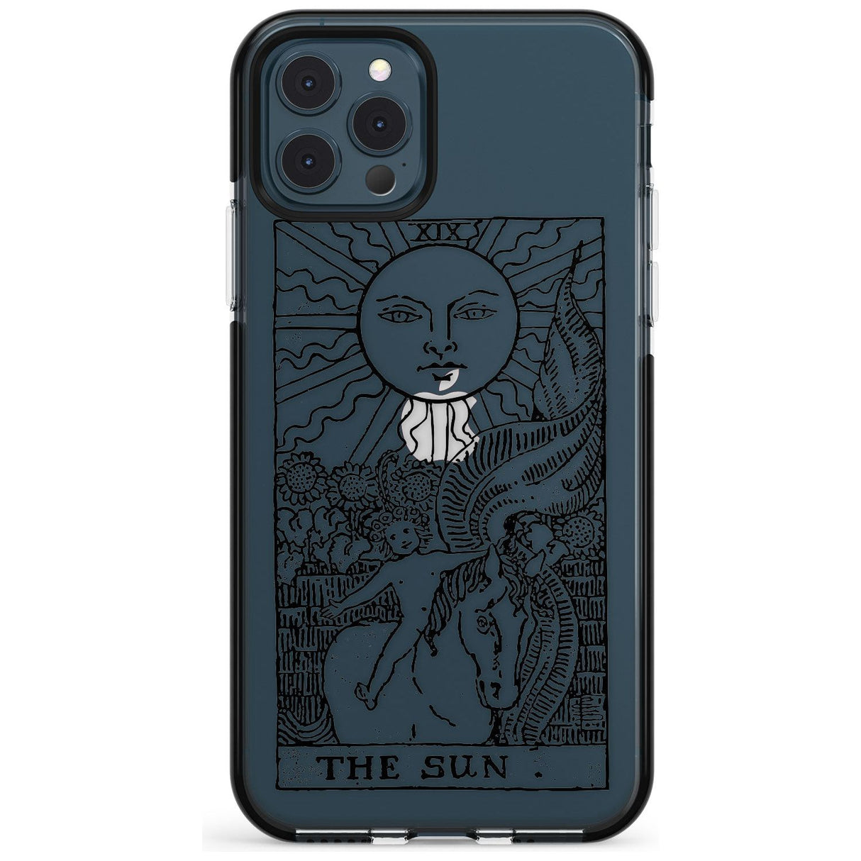 The Sun Tarot Card - Transparent Pink Fade Impact Phone Case for iPhone 11