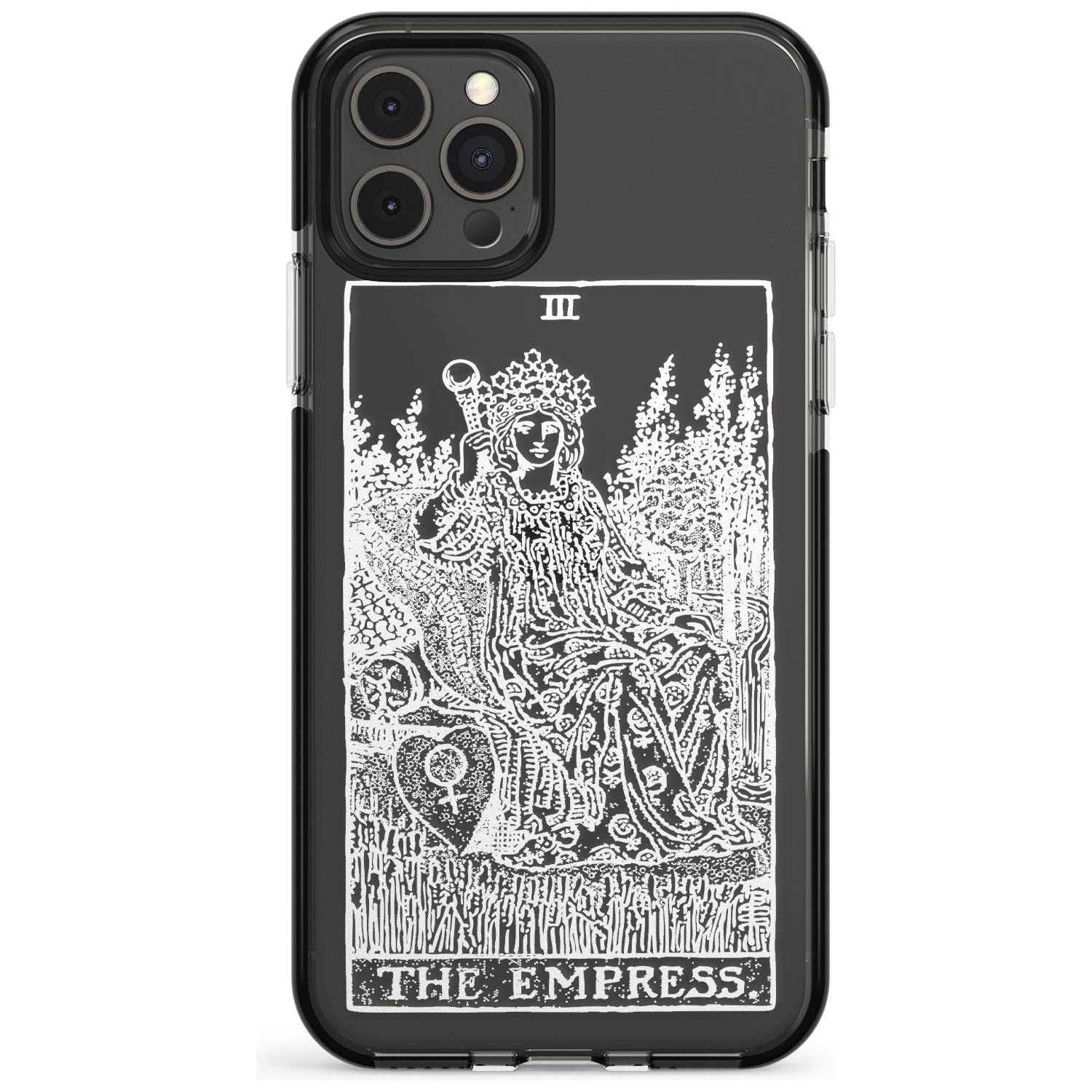 The Empress Tarot Card - White Transparent Pink Fade Impact Phone Case for iPhone 11