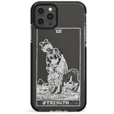 Strength Tarot Card - White Transparent Pink Fade Impact Phone Case for iPhone 11