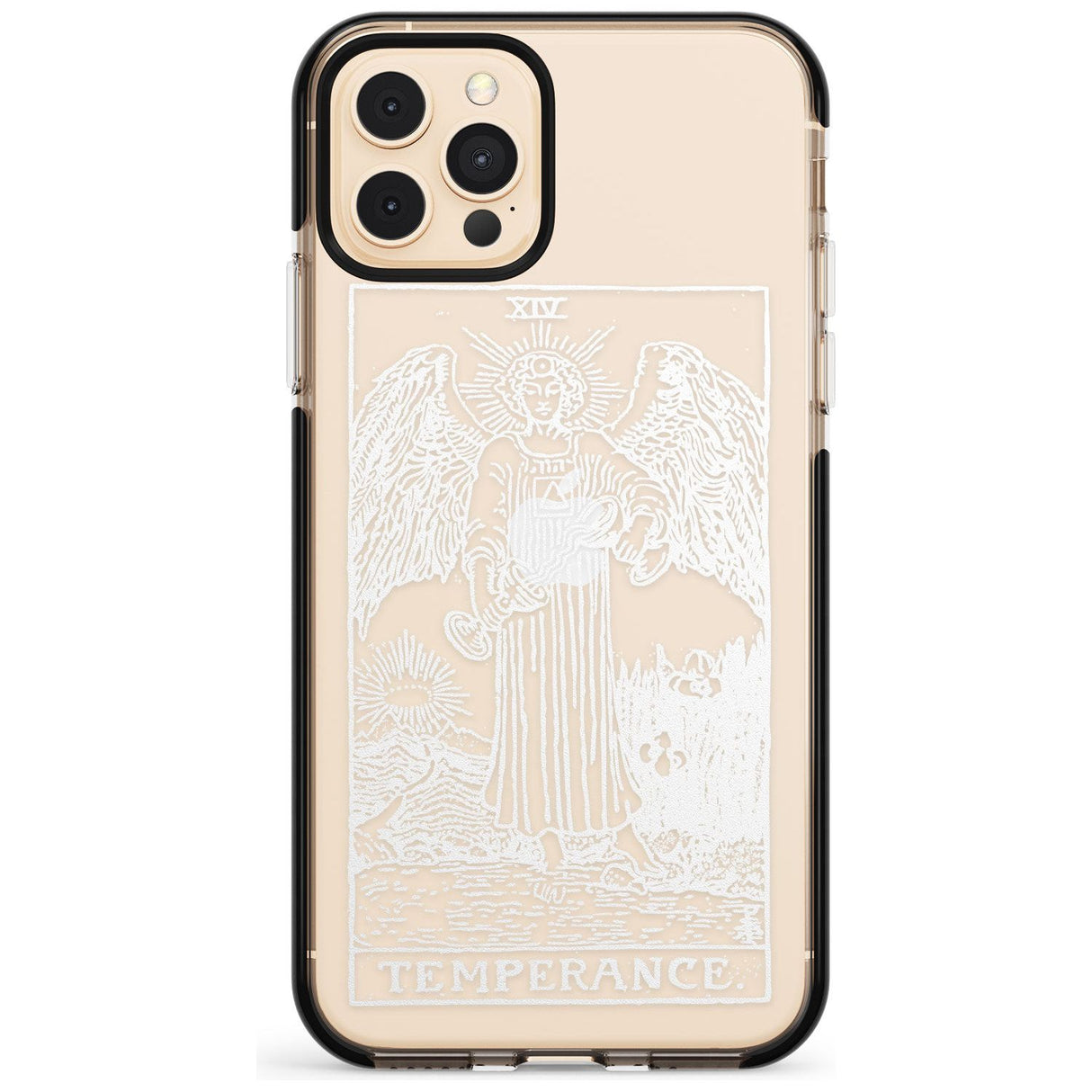 Temperance Tarot Card - White Transparent Pink Fade Impact Phone Case for iPhone 11