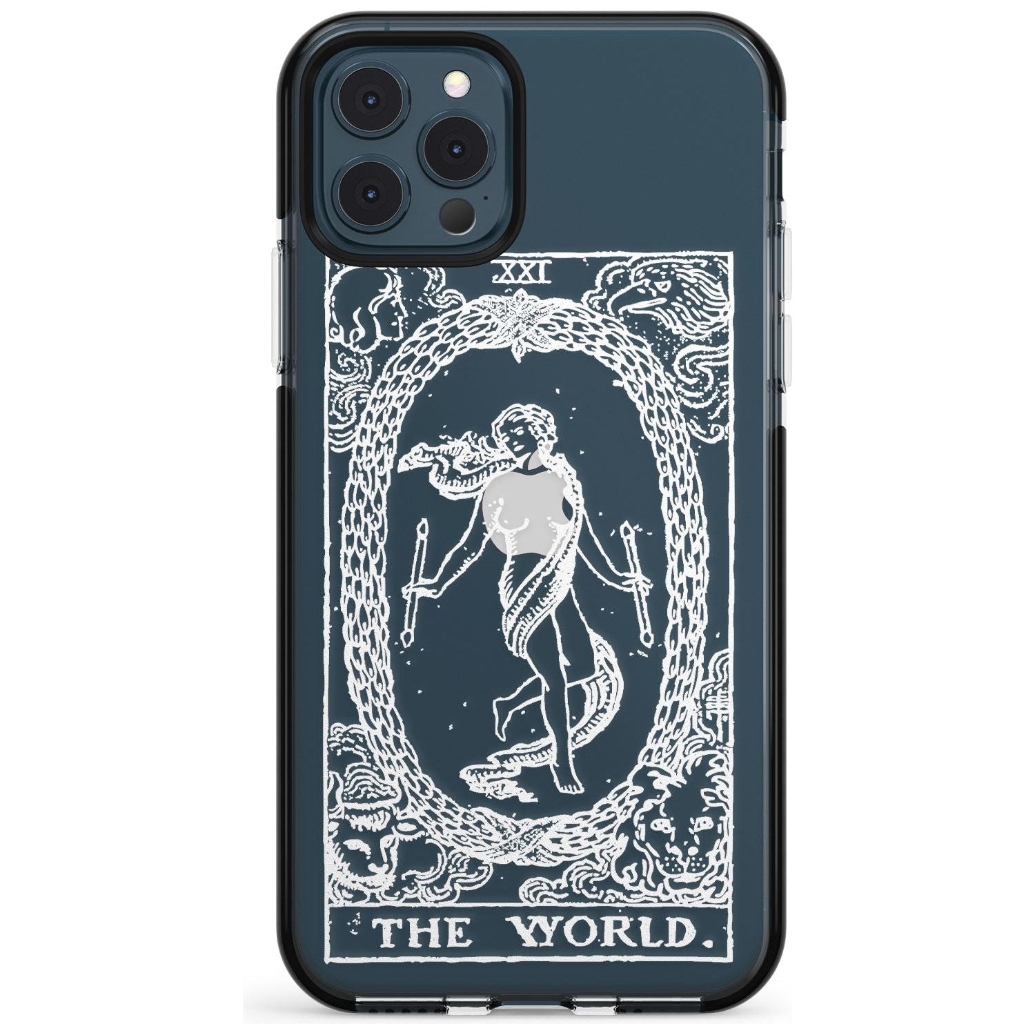 The World Tarot Card - White Transparent Pink Fade Impact Phone Case for iPhone 11
