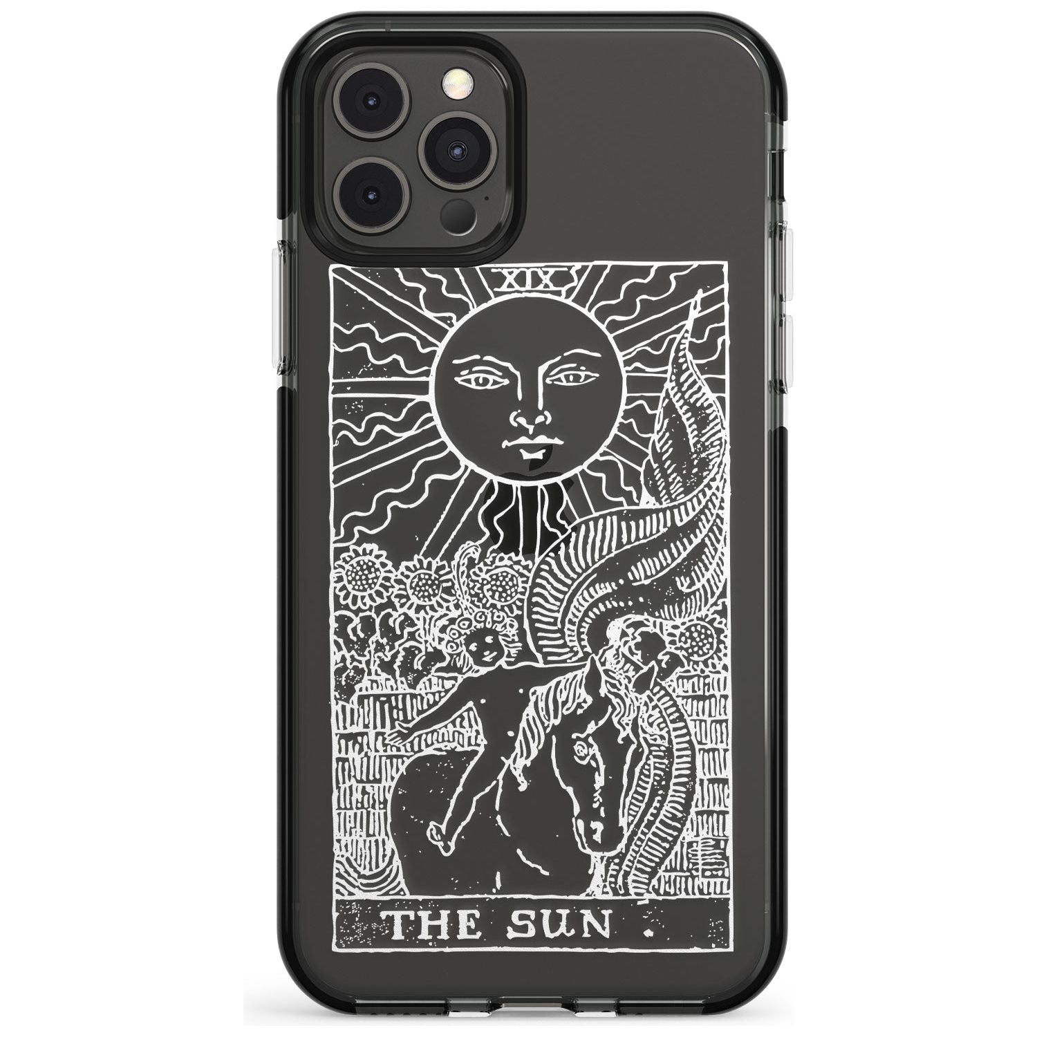 The Sun Tarot Card - White Transparent Pink Fade Impact Phone Case for iPhone 11