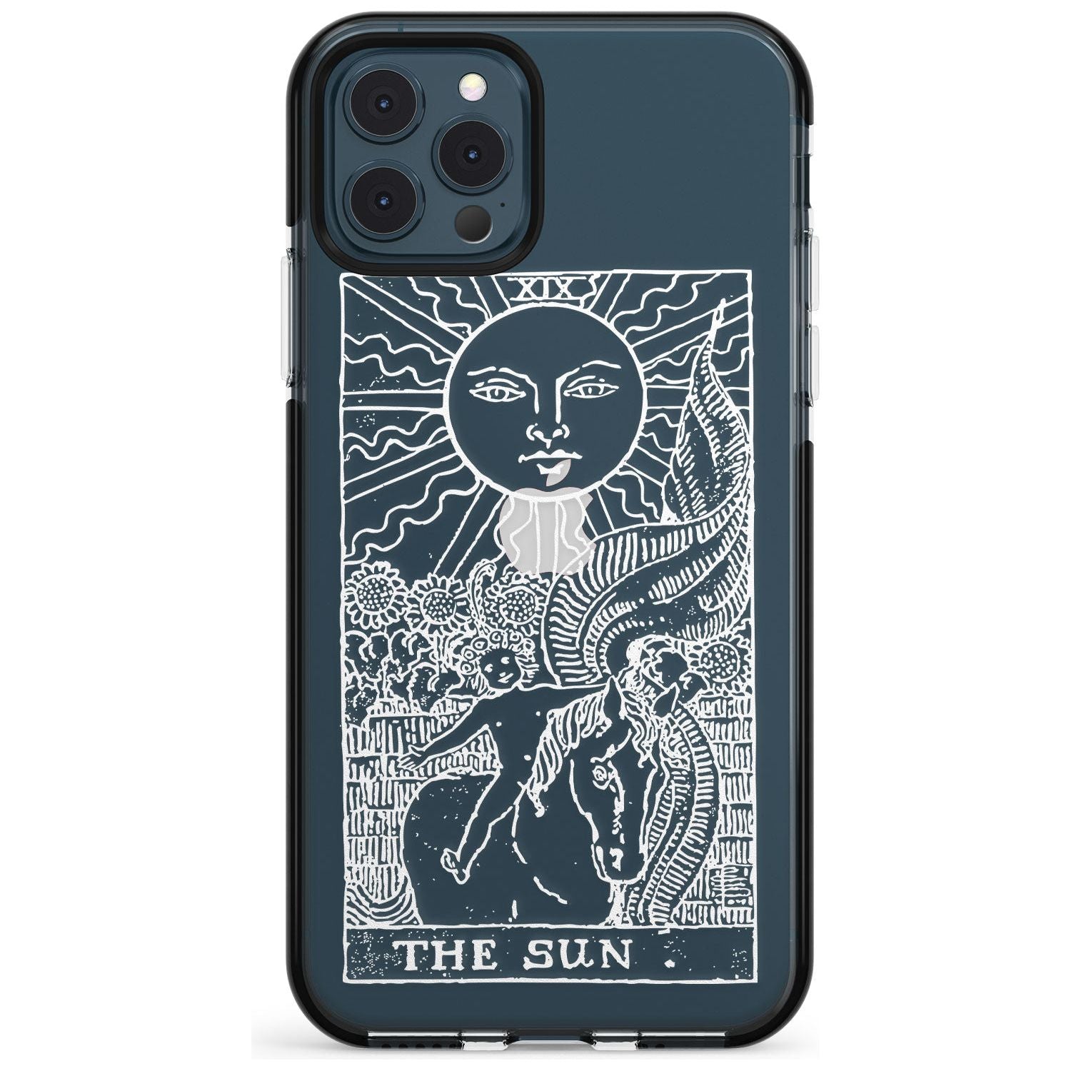 The Sun Tarot Card - White Transparent Pink Fade Impact Phone Case for iPhone 11