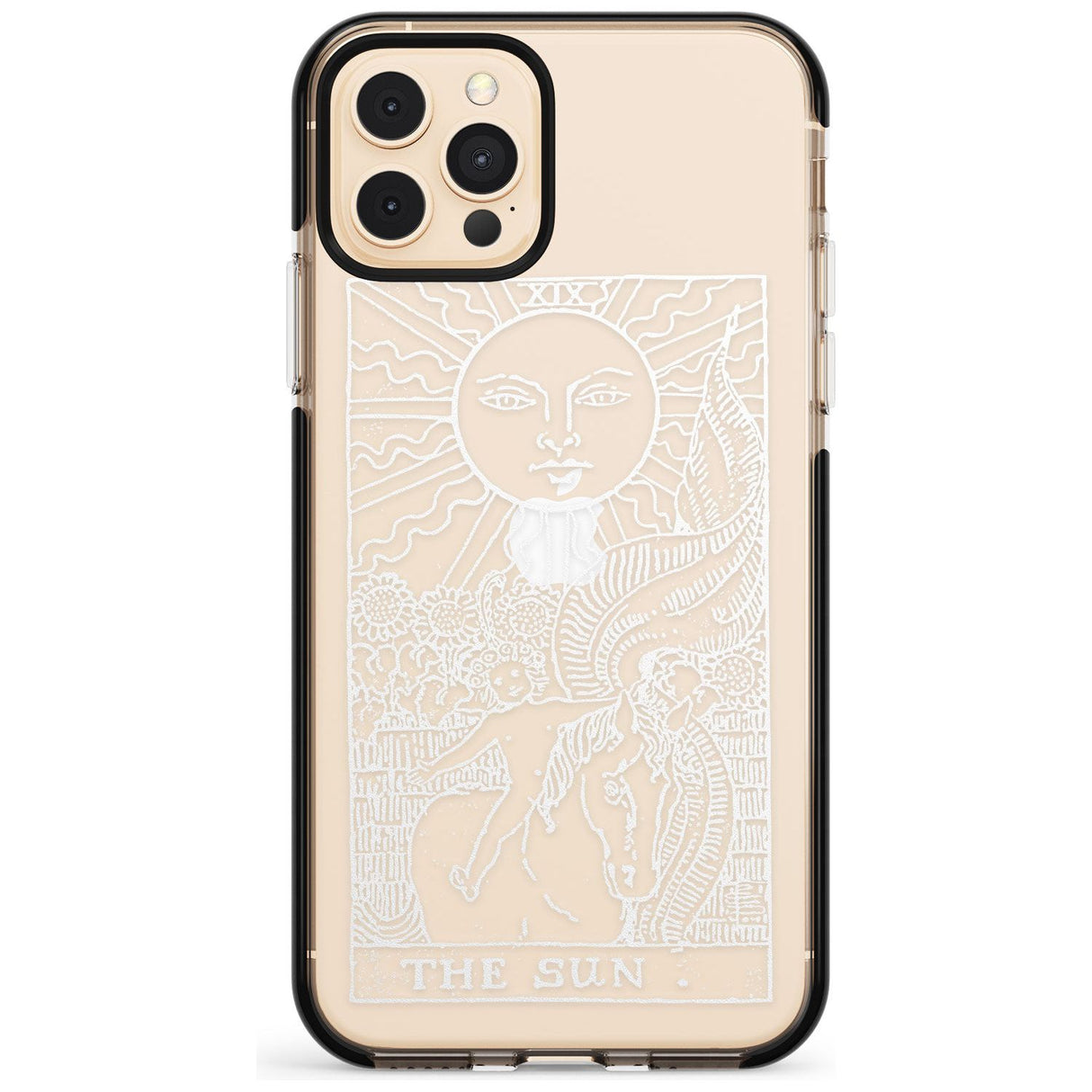 The Sun Tarot Card - White Transparent Pink Fade Impact Phone Case for iPhone 11